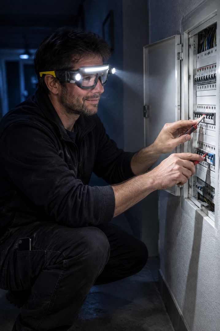 El mismo trabajo con las gafas FARO encendidas y las dos manos libres
