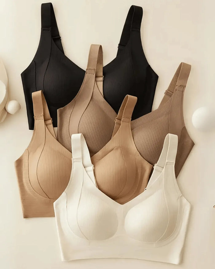 Brasier sin varillas, sin costuras, con realce cómodo, suave con cobertura completa