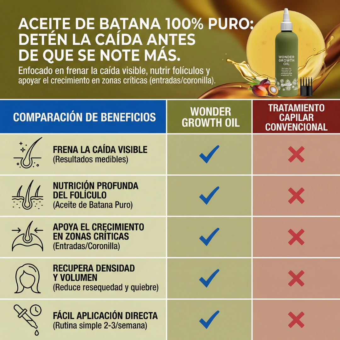 Aceite de Batana Para el Crecimiento del Cabello - Resultados en 15 Días