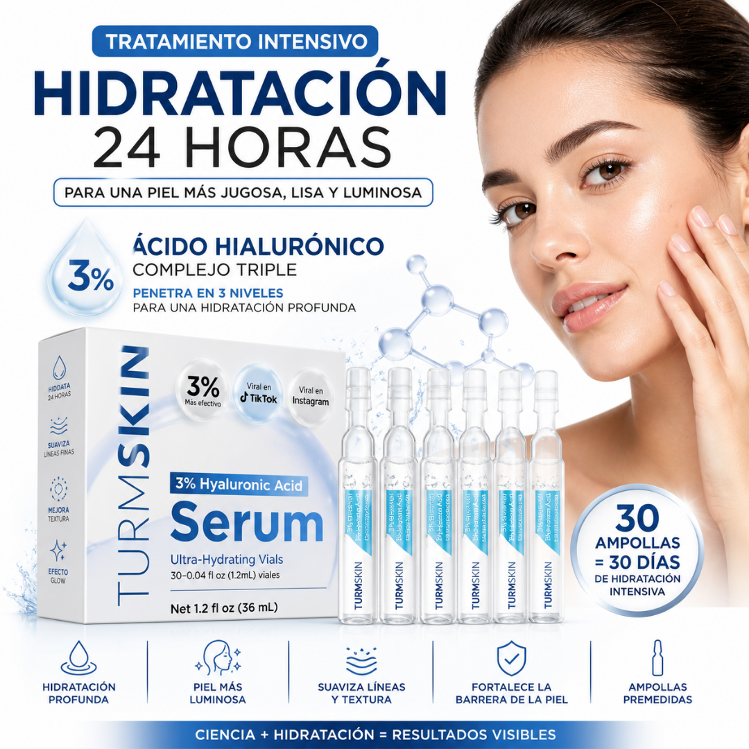 Ampollas x30 de Suero de Ácido Hialurónico - Hidratación 24h