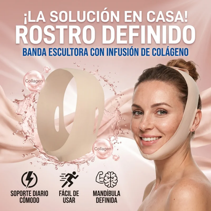 Banda Escultora Facial con Infusión de Colágeno