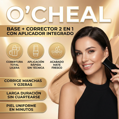 Base y Corrector Facial Maquillaje con Aplicador - Larga Duración (12 horas)