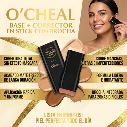 Base y Corrector Facial Maquillaje con Aplicador - Larga Duración (12 horas)
