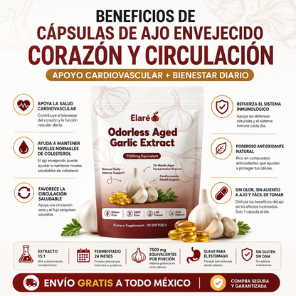 Cápsulas de Ajo Envejecido Corazón y Circulación x30 (1 mes)