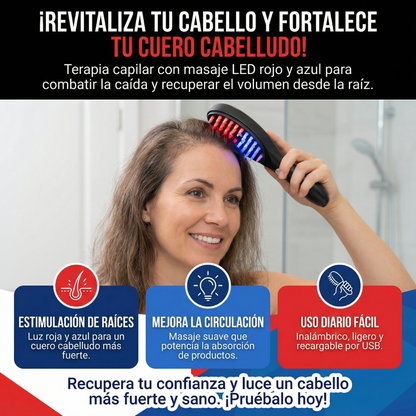 Cepillo de vapor y masajeador para detener la caída desde la primera semana