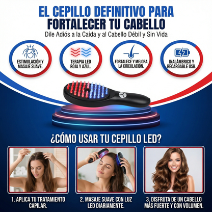 Cepillo de vapor y masajeador para detener la caída desde la primera semana