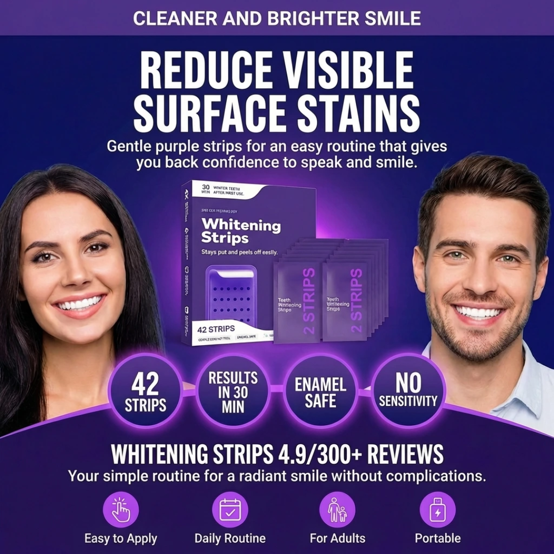 Instant Whitening and Strengthening Teeth Strips x42