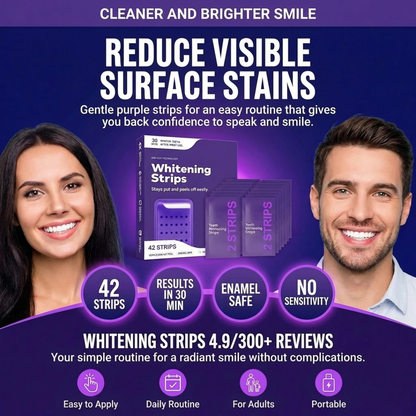 Instant Whitening and Strengthening Teeth Strips x42