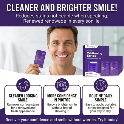 Instant Whitening and Strengthening Teeth Strips x42