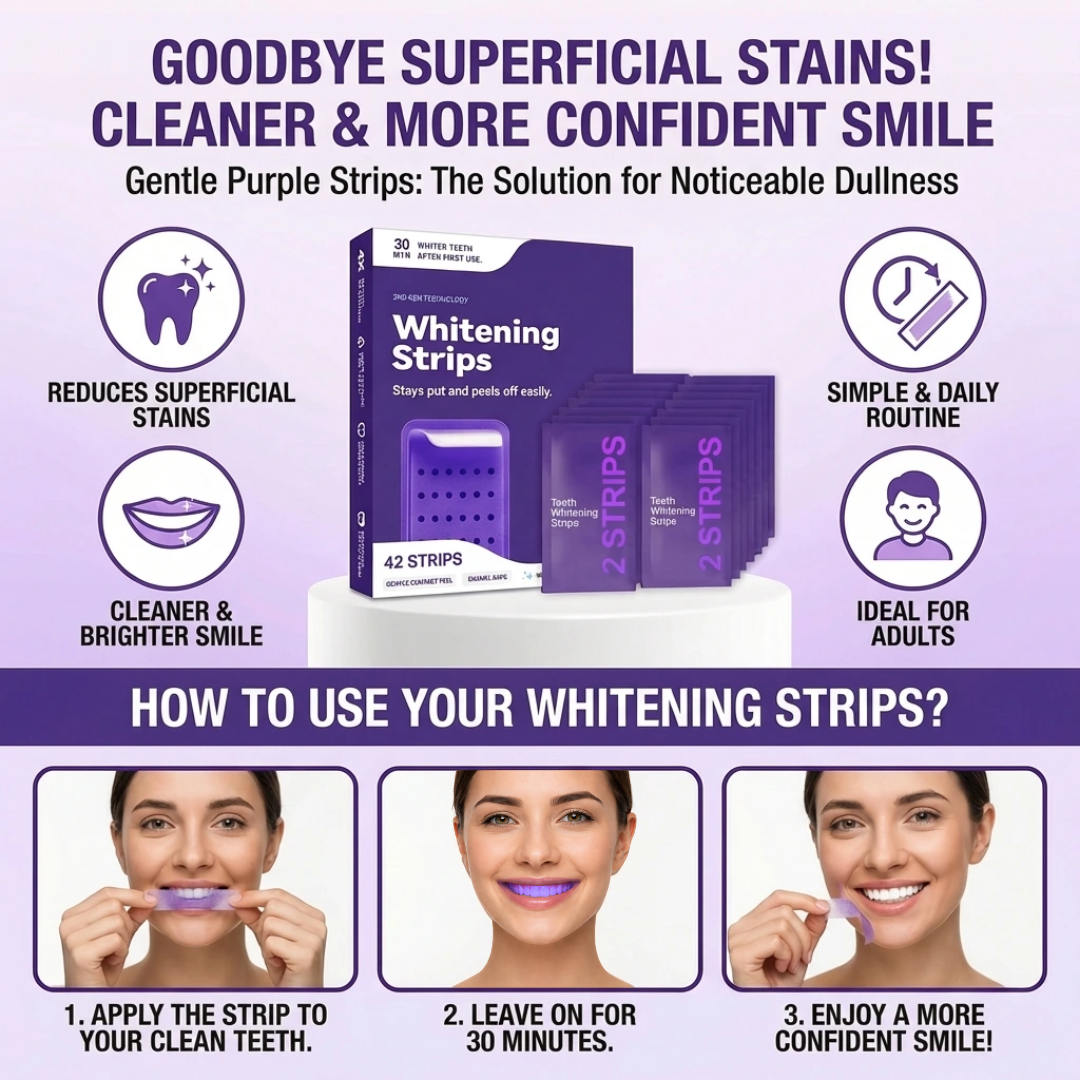 Instant Whitening and Strengthening Teeth Strips x42