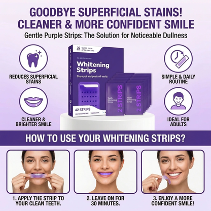 Instant Whitening and Strengthening Teeth Strips x42
