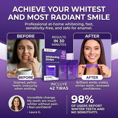 Instant Whitening and Strengthening Teeth Strips x42