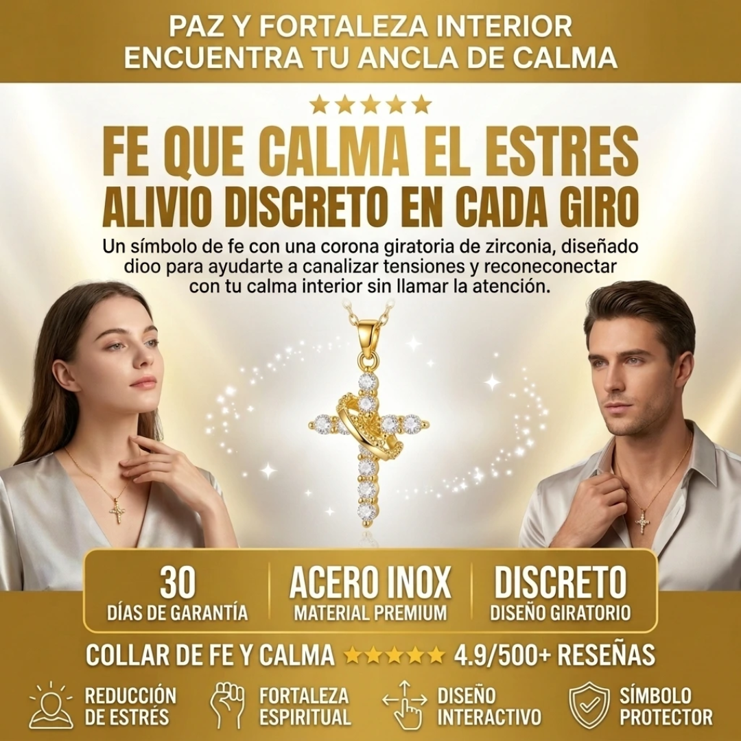 Collar de Gargantilla con Colgante de Cruz y Corona