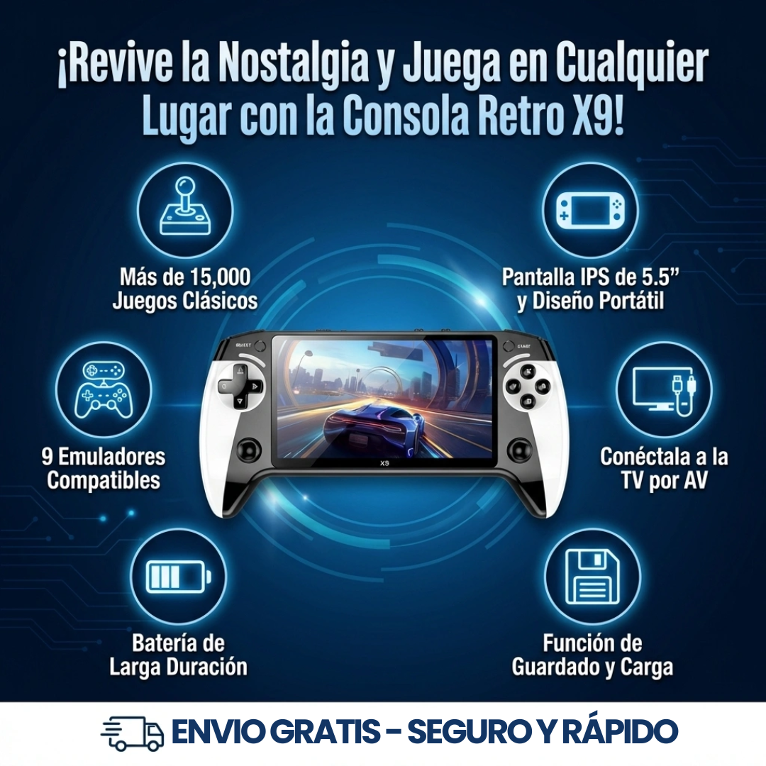 Consola de VideoJuegos Portátil Retro X9