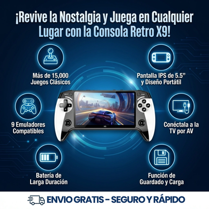 Consola de VideoJuegos Portátil Retro X9