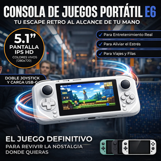 Consola portátil E6 para juegos PSP