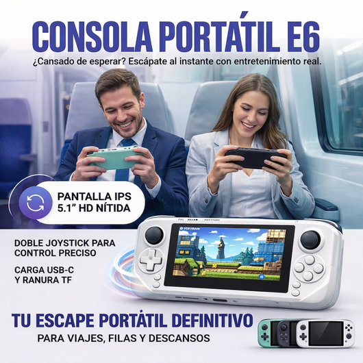 Consola portátil E6 para juegos PSP