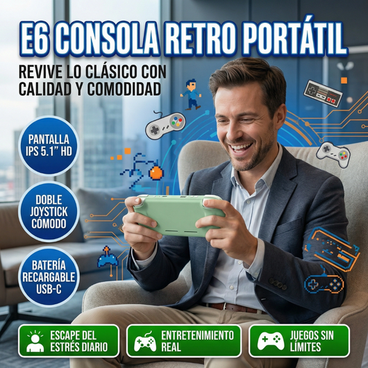 Consola portátil E6 para juegos PSP