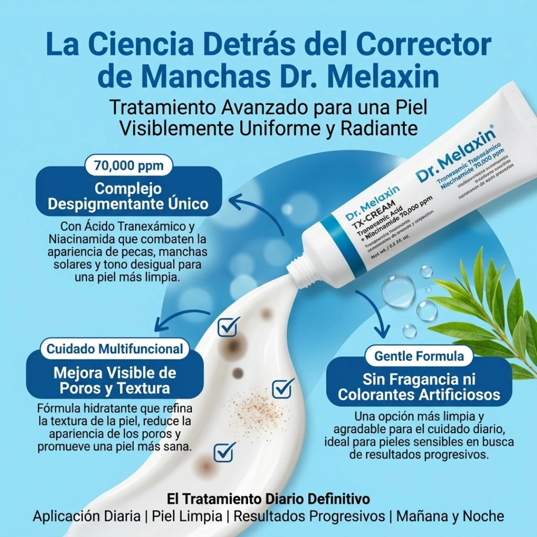 Dr. Melaxin Crema Despigmentante con Ácido Tranexámico Para Pecas y Manchas