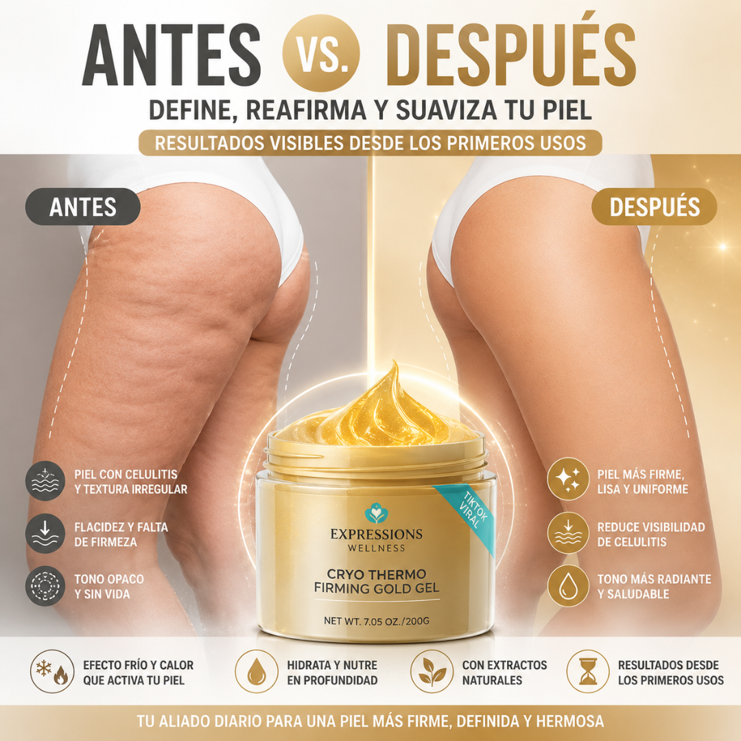 Crema de Masaje Reafirmante y Escultora para Celulitis Burn Gold uso de 15 días