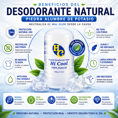 Desodorante Natural de Piedra Alumbre de Potasio