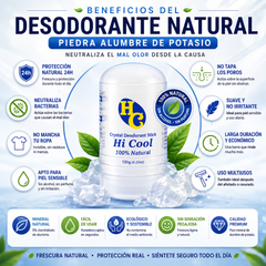 Desodorante Natural de Piedra Alumbre de Potasio
