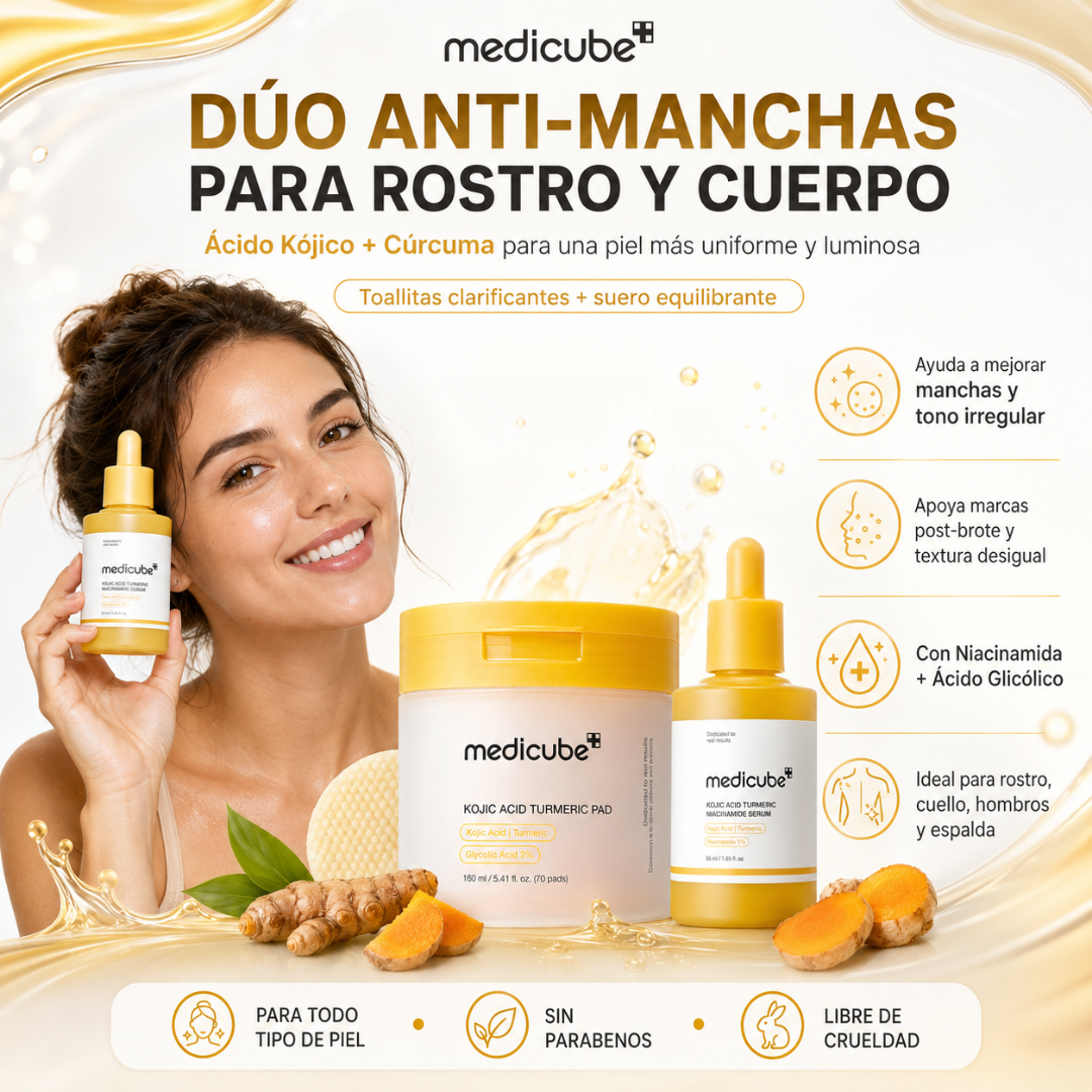 Dúo de Ácido Kójico y Cúrcuma para Rostro y Cuerpo Medicube