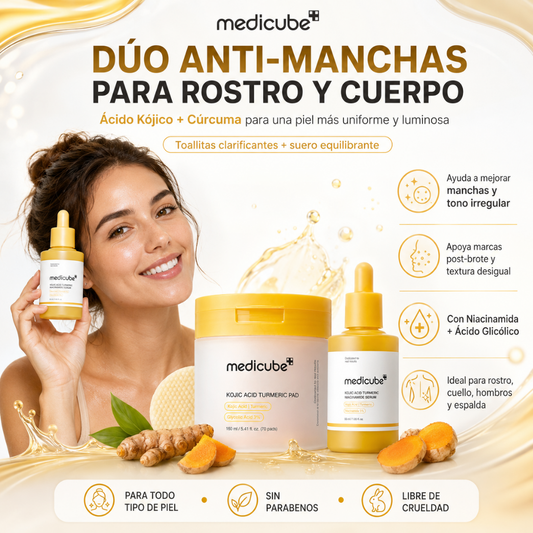 Dúo de Ácido Kójico y Cúrcuma para Rostro y Cuerpo Medicube