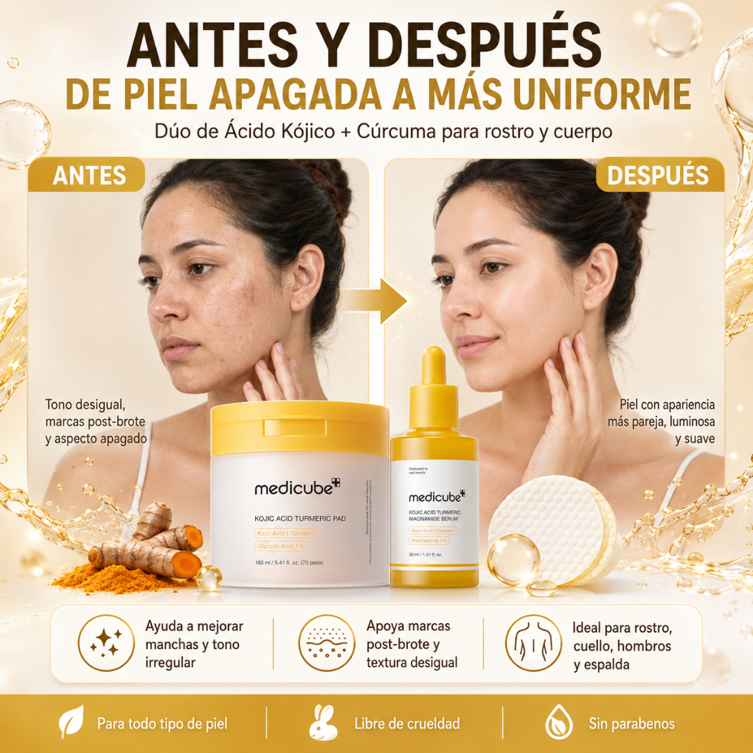 Dúo de Ácido Kójico y Cúrcuma para Rostro y Cuerpo Medicube