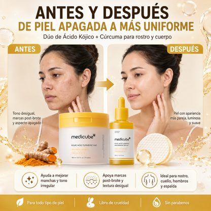 Dúo de Ácido Kójico y Cúrcuma para Rostro y Cuerpo Medicube