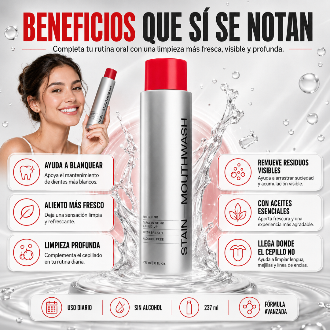 Enjuague Bucal con Efecto Blanqueador Dental