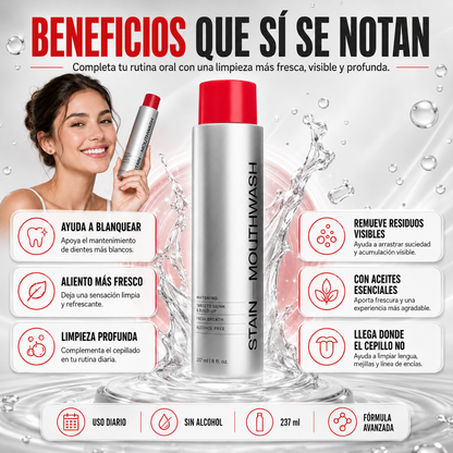 Enjuague Bucal con Efecto Blanqueador Dental