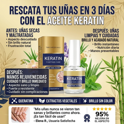 Acondicionador de queratina para uñas, 3 días para una renovación total.