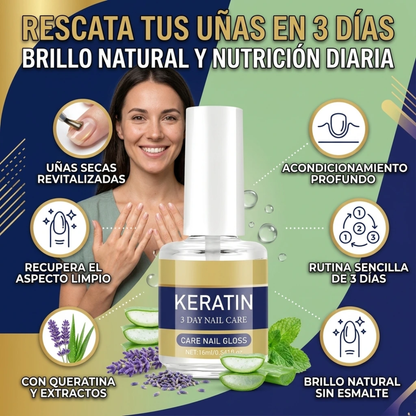 Acondicionador de queratina para uñas, 3 días para una renovación total.