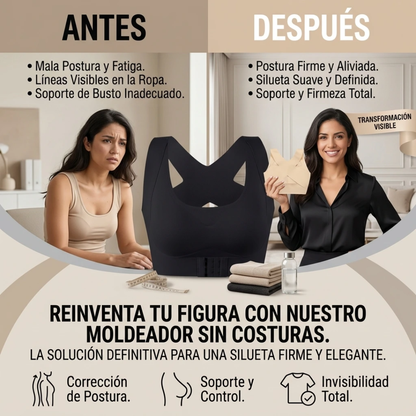 Faja Correctora de Postura Sin Costuras con Sujetador Push-Up para Mujer