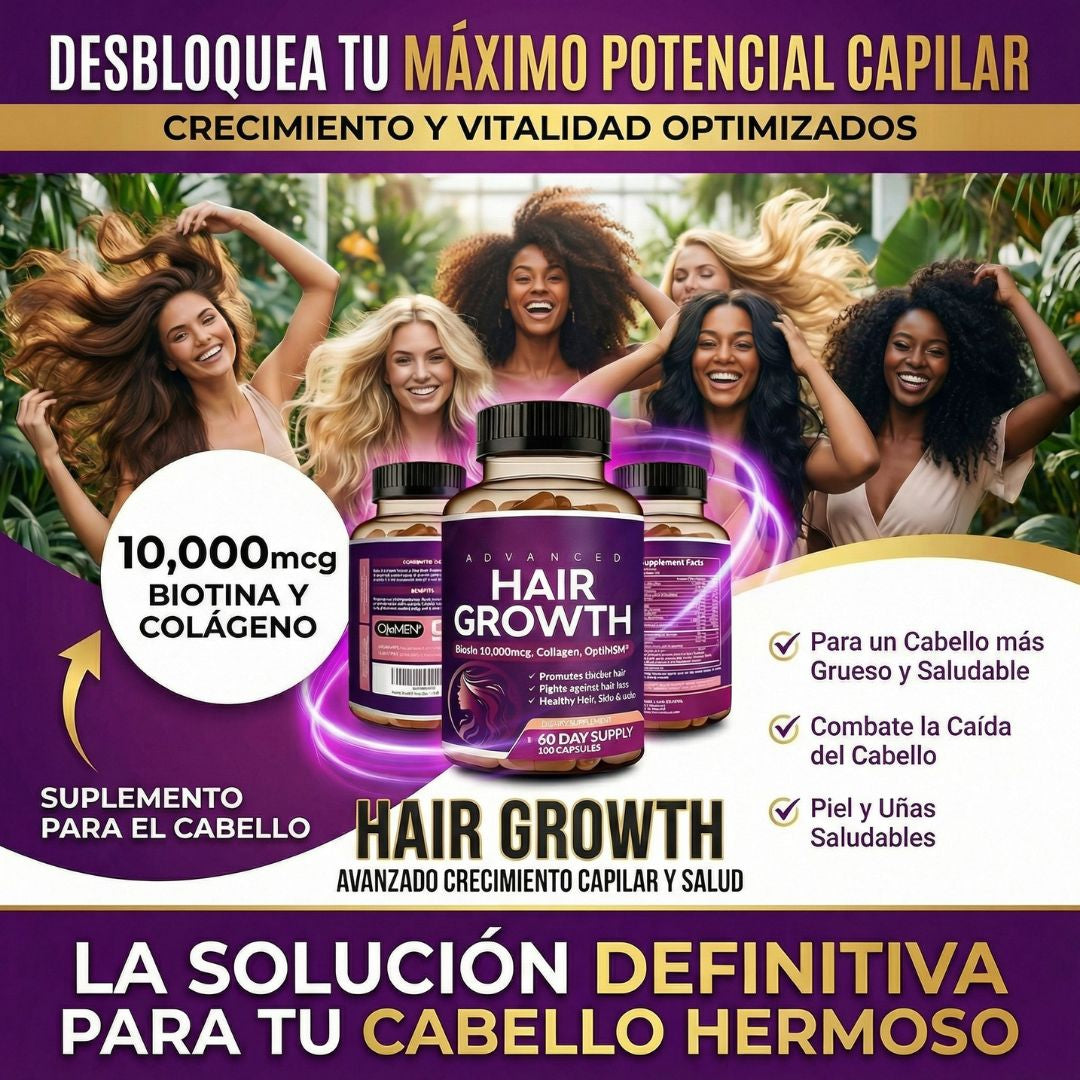 Hair Growth anti-caída efecto desde la 1ª Semana