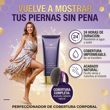 Perfeccionador de Cobertura Corporal – Maquillaje Impermeable para Piernas y Cuerpo