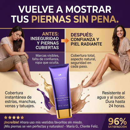 Perfeccionador de Cobertura Corporal – Maquillaje Impermeable para Piernas y Cuerpo