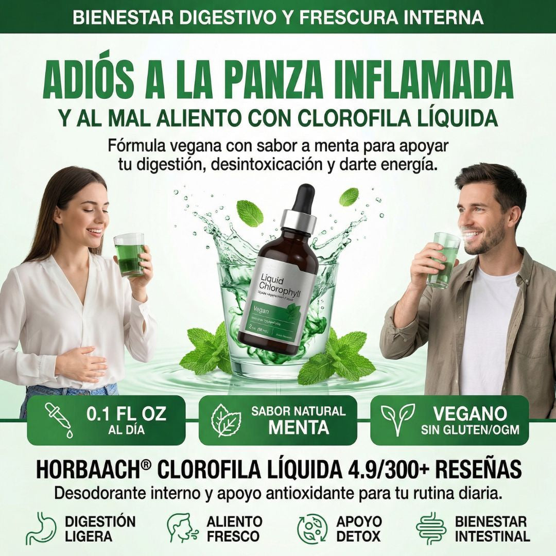 Clorofila Líquida Detoxifica, Desinflama y Purifica en Dos Semanas