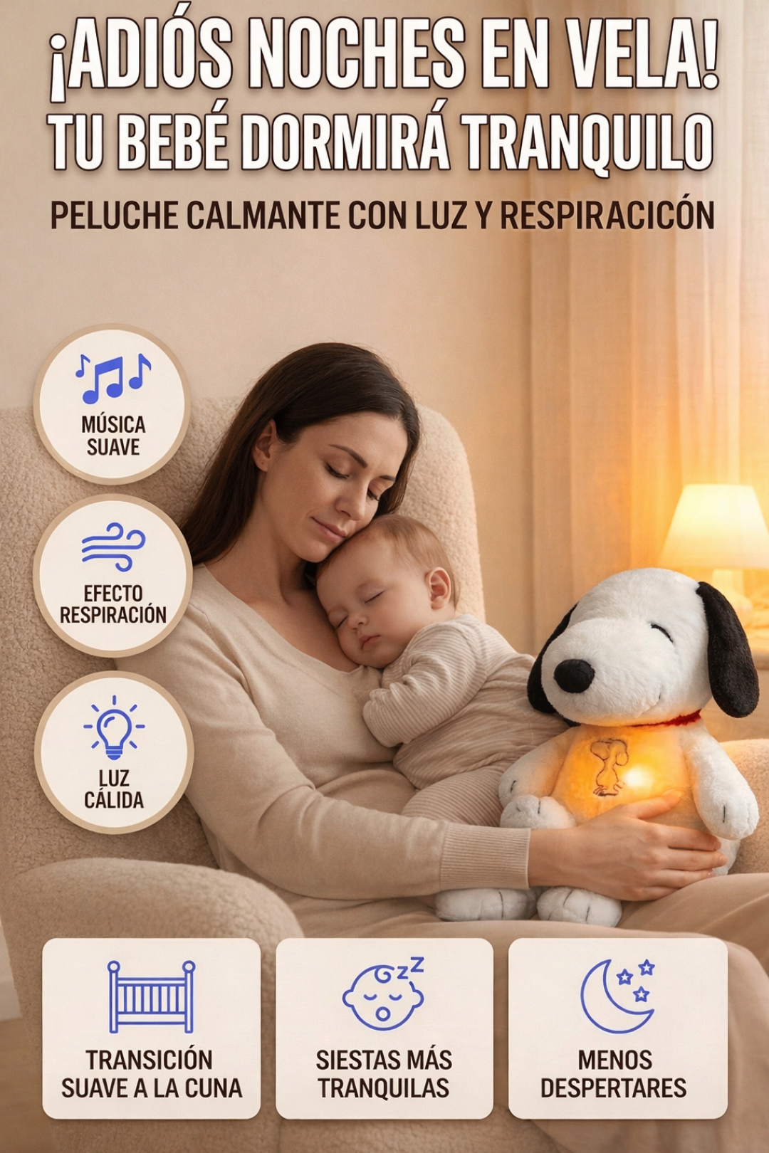 Peluche de Snoopy que Respira