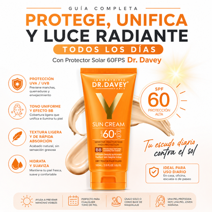 Protector Solar con Maquillaje 60FPS Dr. Davey