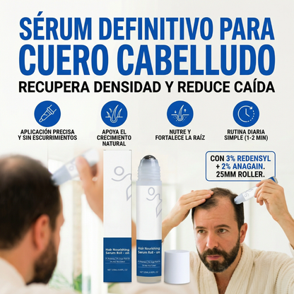 Rodillo Para El Crecimiento Del Cabello - Resultados Visibles en 3 Semanas