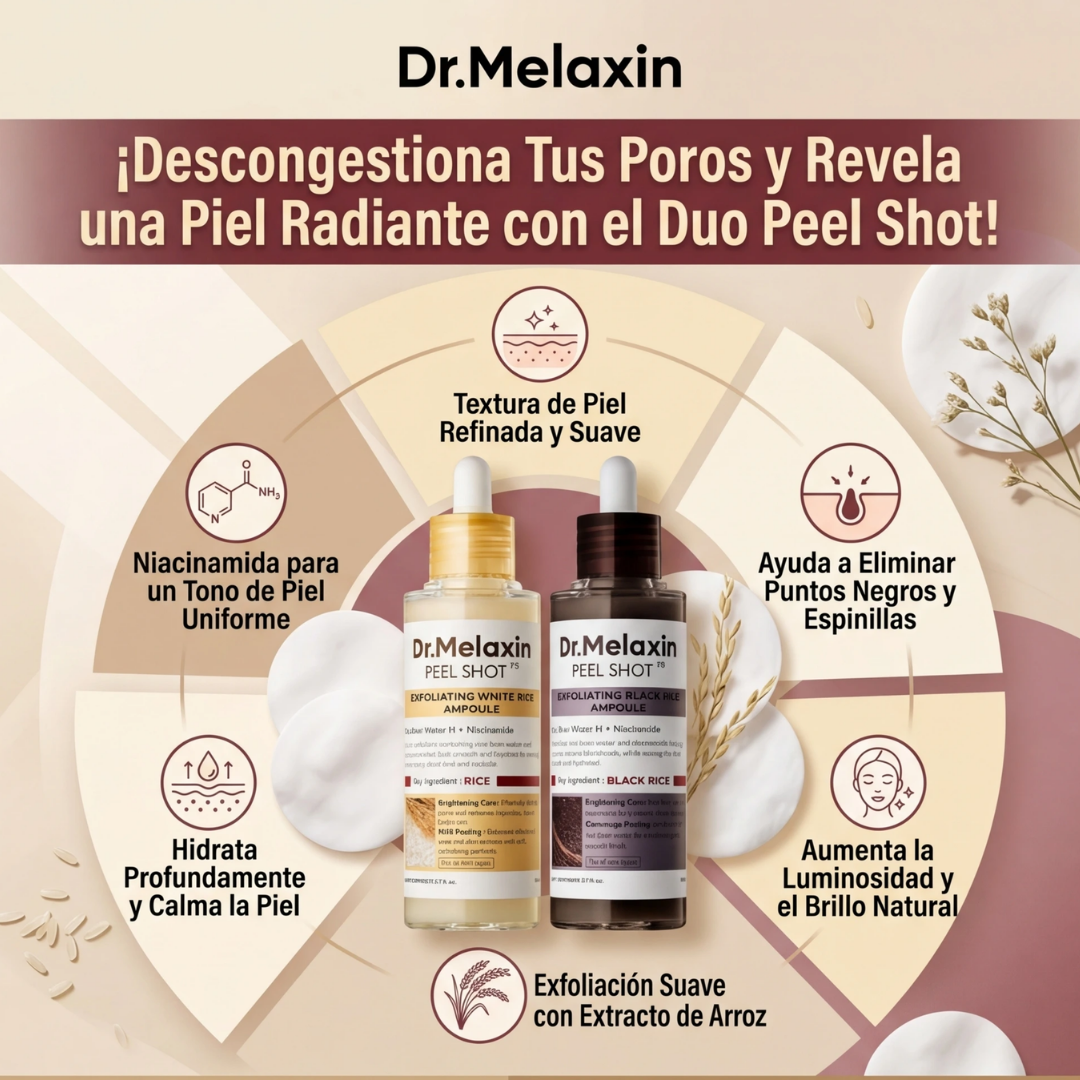 Sérum Exfoliante Facial en Dúo de Arroz.