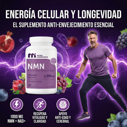 Micro Suplemento Complejo NMN 120 Cápsulas