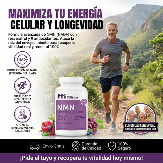 Micro Suplemento Complejo NMN 120 Cápsulas
