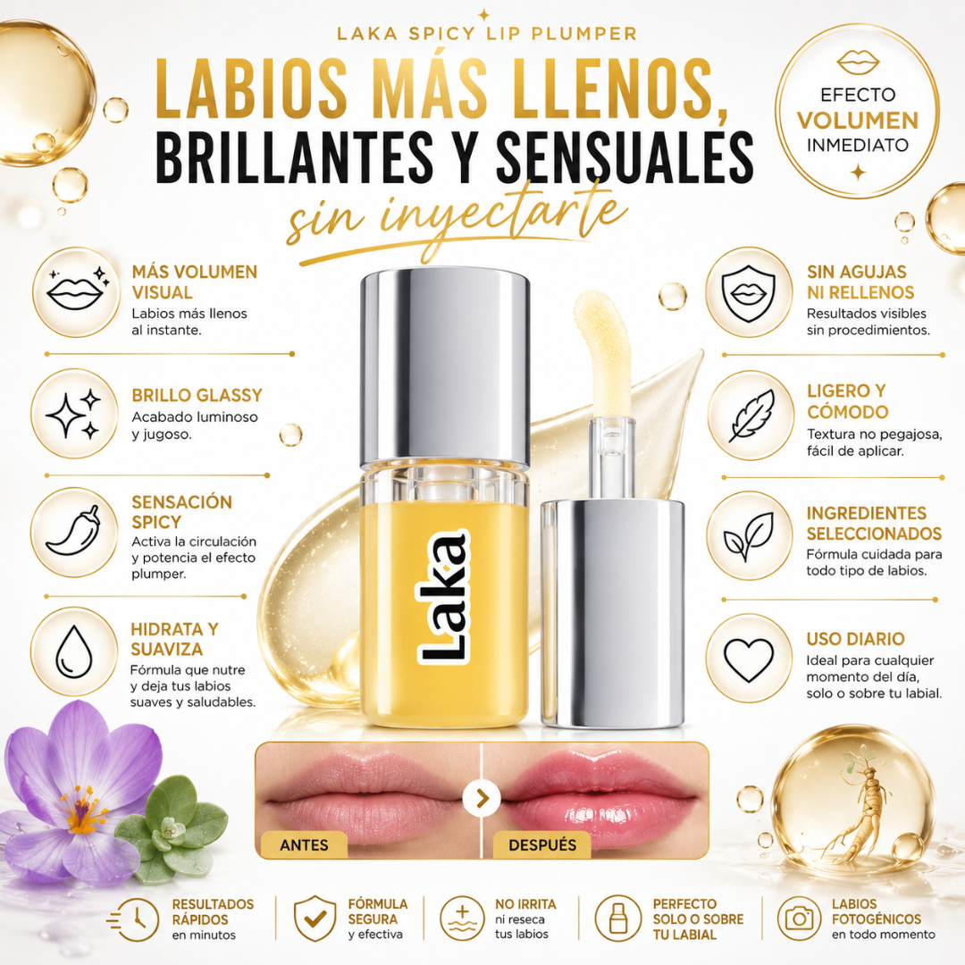 Voluminizador de Labios Laka Brilla e Hidrata