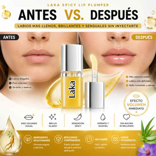 Voluminizador de Labios Laka Brilla e Hidrata
