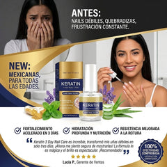 Acondicionador de queratina para uñas, 3 días para una renovación total.