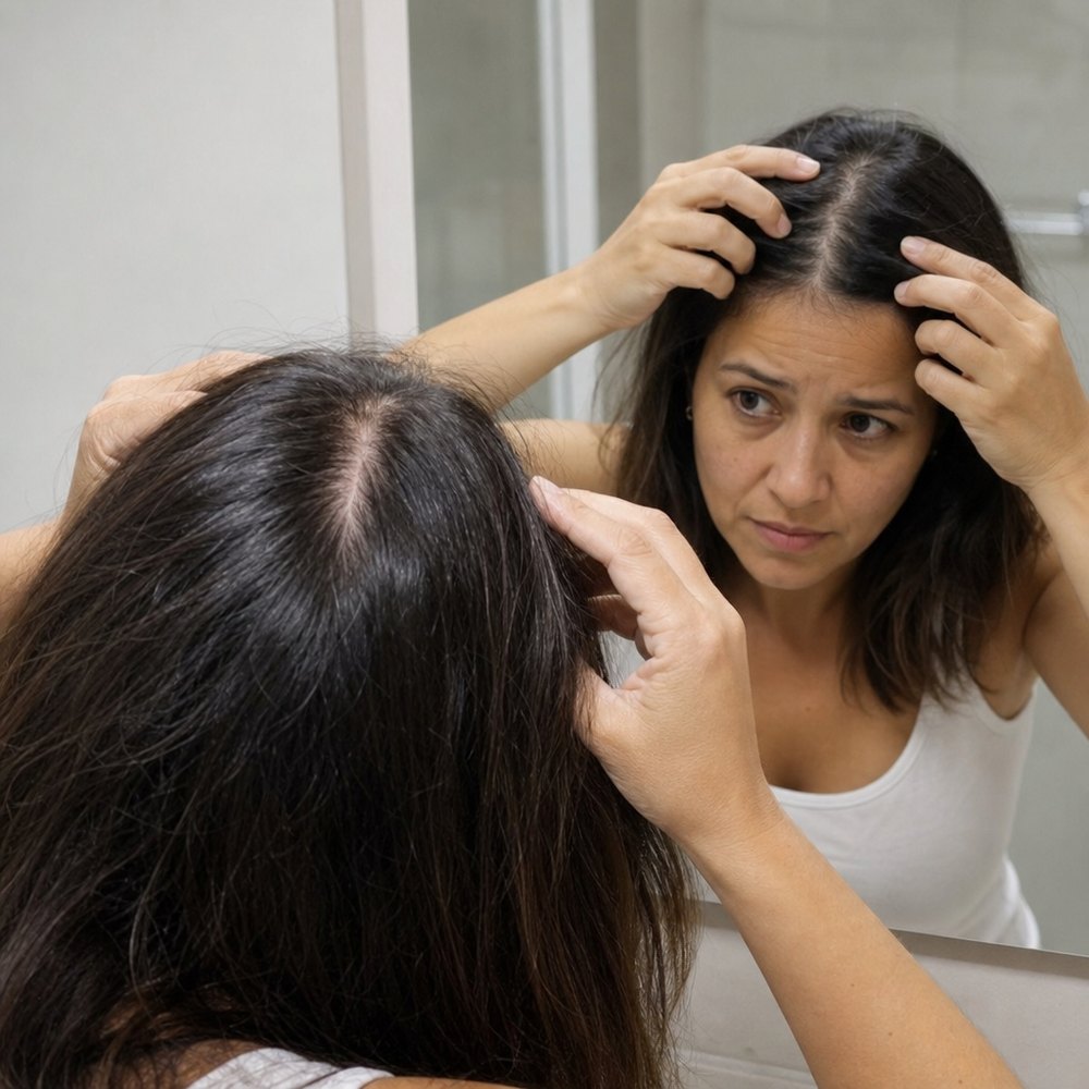Raya del cabello abierta