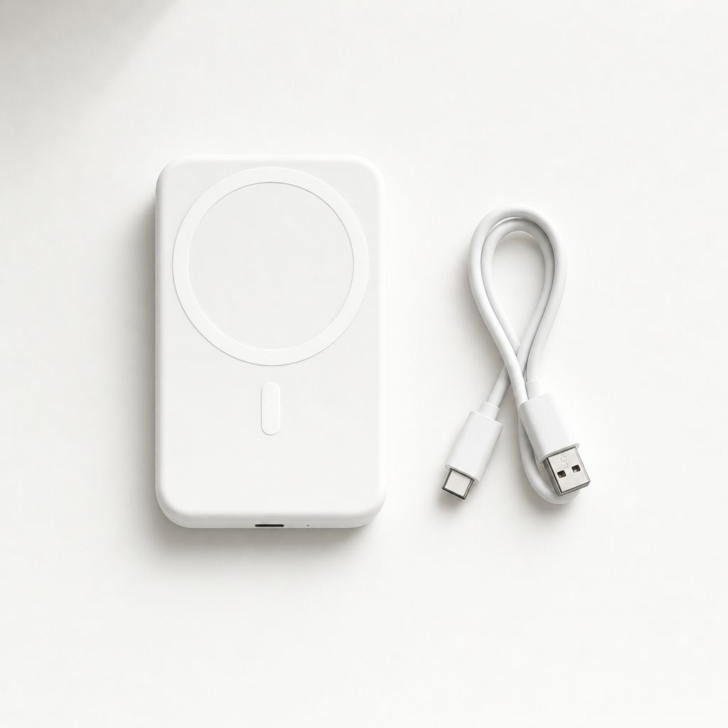 HALO blanca y su cable USB
